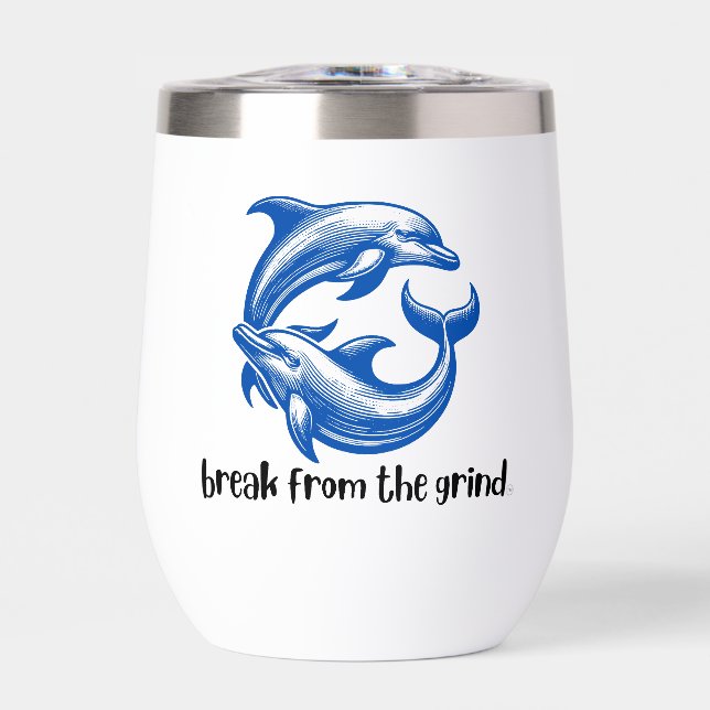 Dolphins Wine Tumbler (Front)