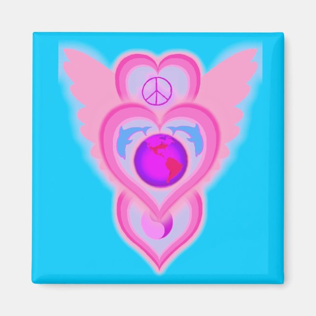 dolphinwingsoflovetoday magnet (Front)