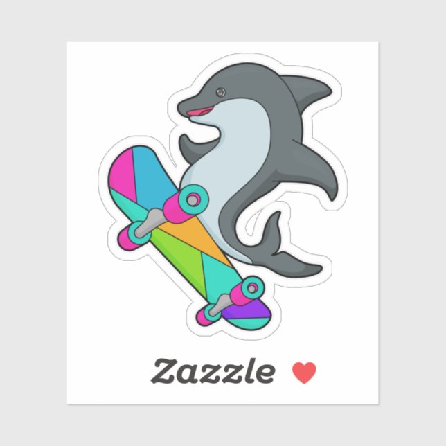 Dolpin as Skater with Skateboard (Sheet)