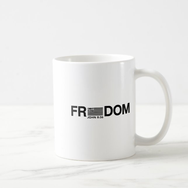 Dom American Flag Christ Is King  Coffee Mug (Right)