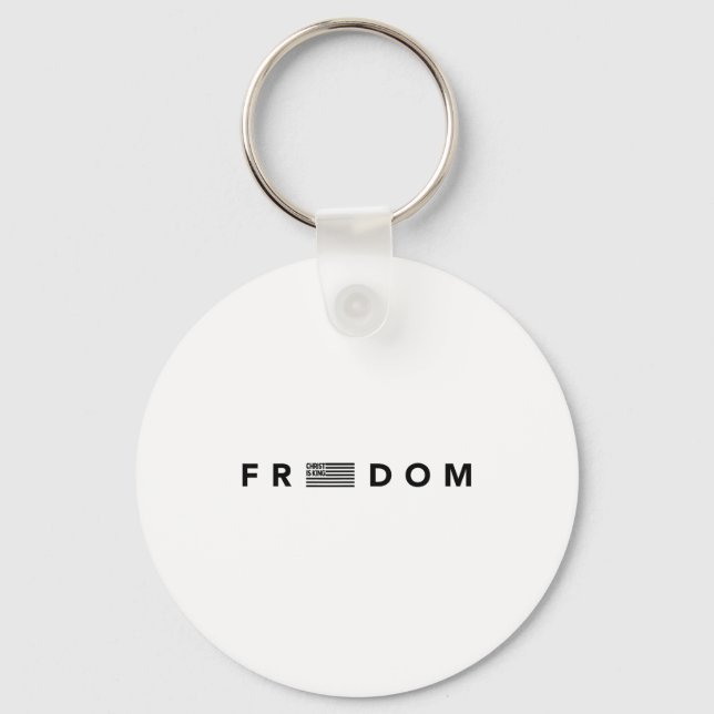 Dom American Flag Christ Is King Design  Key Ring (Front)