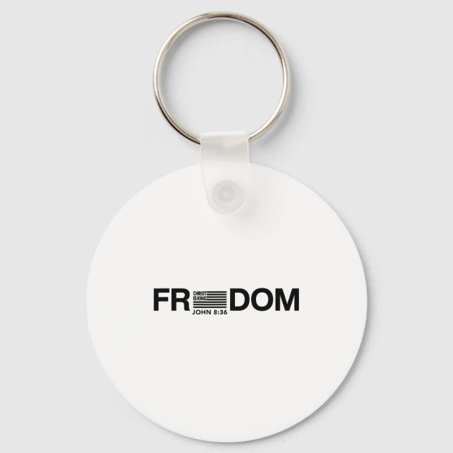Dom American Flag Christ Is King  Key Ring (Front)