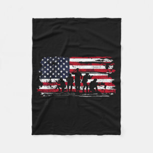 Dom Isn't Thank You Veterans Day Military Usa Flag Fleece Blanket