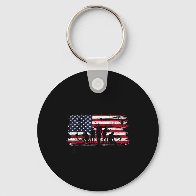 Dom Isn't Thank You Veterans Day Military Usa Flag Key Ring (Front)