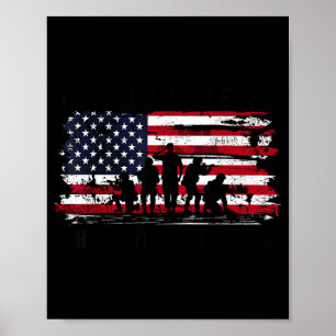 Dom Isn't Thank You Veterans Day Military Usa Flag Poster