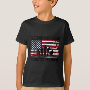 Dom Isn't Thank You Veterans Day Military Usa Flag T-Shirt