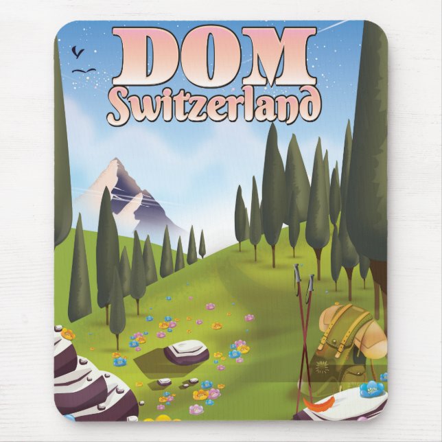 Dom Switzerland travel poster Mouse Pad (Front)