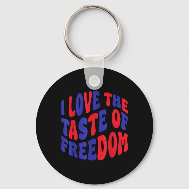 Dom Tastes Good Fun Couples Matching 4th Of July Key Ring (Front)