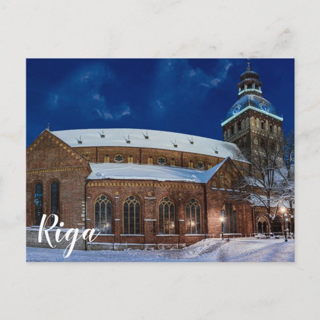 Dome cathedral on Dome square in Riga, Latvia Postcard (Front)