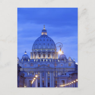 Dome of Saint Peter's Basilica at dusk Postcard
