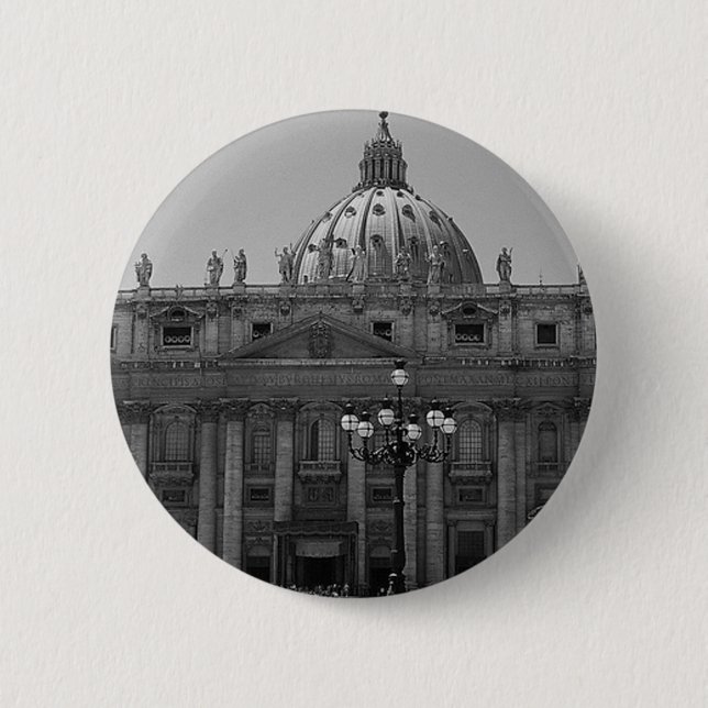 Dome of St Peters Basilica Rome 6 Cm Round Badge (Front)