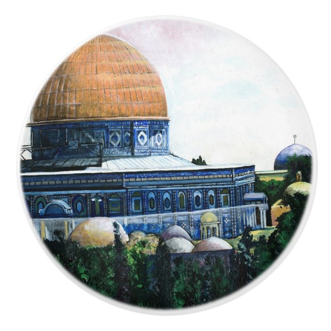 Dome of the Rock, Jerusalem Ceramic Knob (Front)