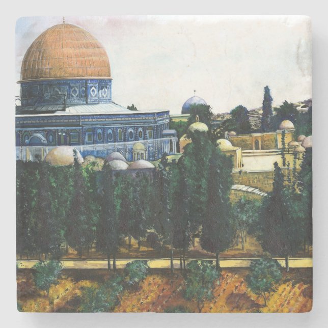 Dome of the Rock, Jerusalem Stone Coaster (Front)