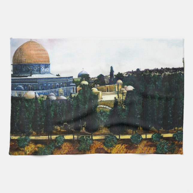 Dome of the Rock, Jerusalem Tea Towel (Horizontal)