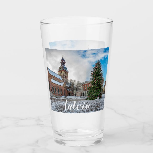 Dome square with Christmas tree in Riga Glass (Front)