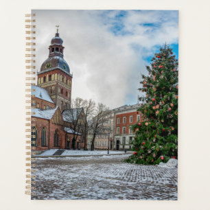 Dome square with Christmas tree in Riga Planner