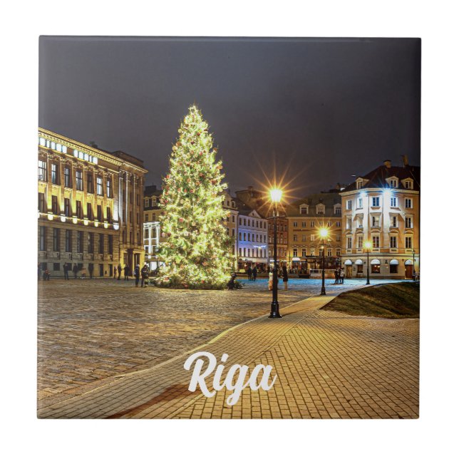 Dome Square with Christmas tree in Riga Tile (Front)