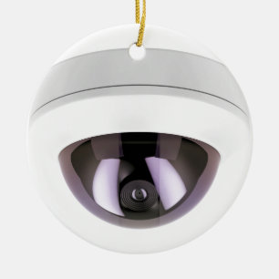 Dome surveillance camera ceramic tree decoration