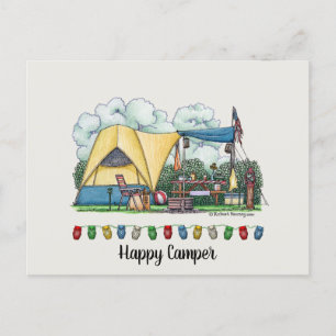 Dome Tent Camper Camping Apparel Postcard