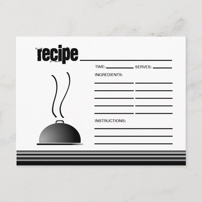 Domed Serving Platter Recipe Card (Front)