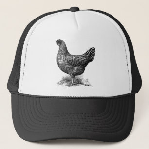 domenique hen trucker hat