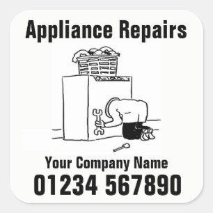 Domestic Appliance Repairs Square Sticker
