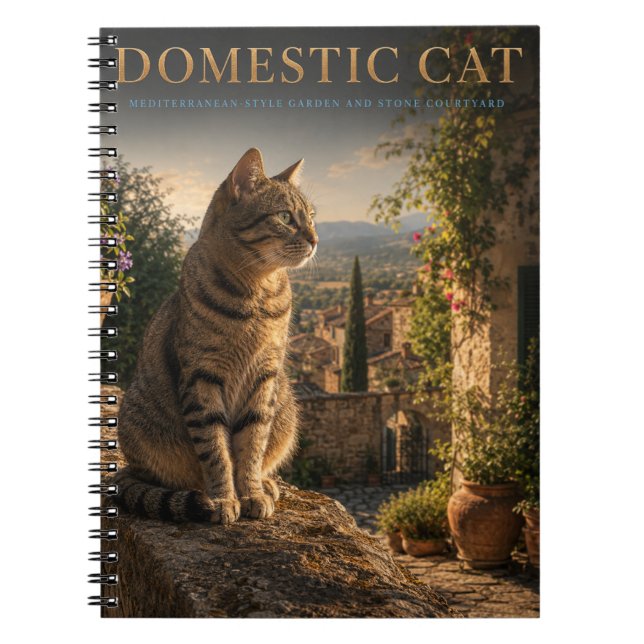 Domestic Cat Garden Courtyard ANIMALS Notebook (Front)