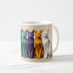 Domestic cats of all colours coffee mug