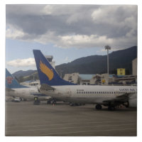 Domestic Chinese jet airliners lined up at