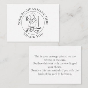 Domestic Cleaner Thank You Note Card
