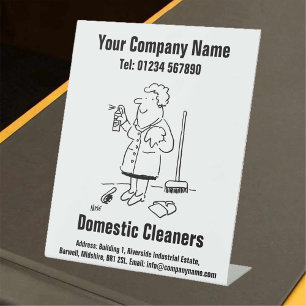 Domestic Cleaning Company Office Pedestal Sign