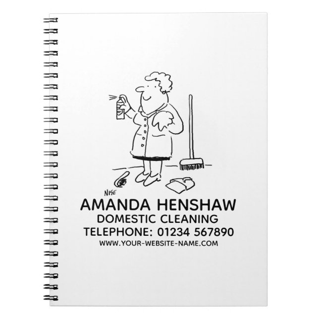 Domestic Cleaning Promotional Notebook (Front)