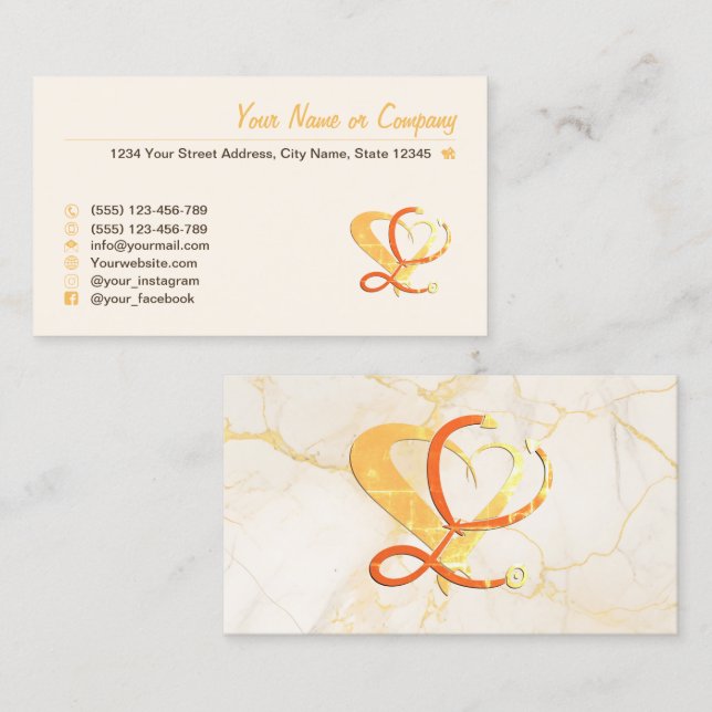 Domestic / Curbside Care. Mobile Nursing Service Business Card (Front/Back)