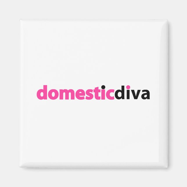 domestic diva (black) magnet (Front)
