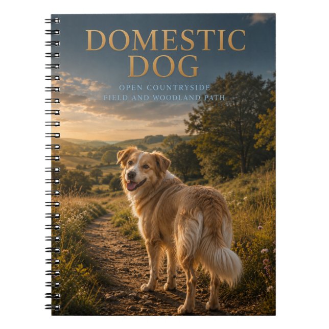Domestic Dog Countryside Path ANIMALS Notebook (Front)