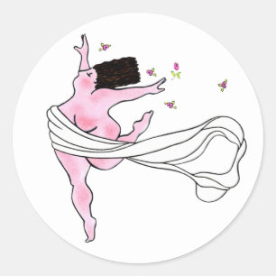 "Domestic Goddess” Classic Round Sticker