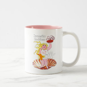 "Domestic Goddess" - Kiss the Cook! Two-Tone Coffe Coffee Mug