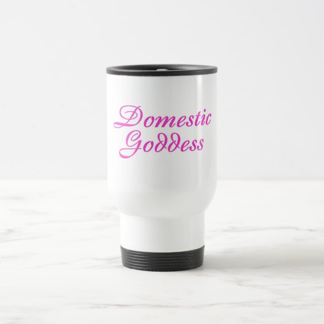 Domestic Goddess Pink Travel Mug (Center)