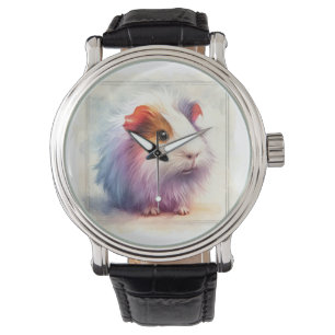 Domestic Guinea Pig AREF401 - Watercolor Watch