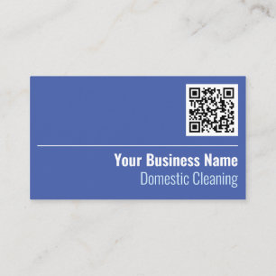 Domestic House Cleaning QR Code Business Card