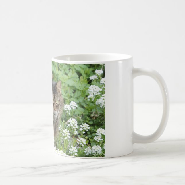 Domestic Long-Haired Cat Coffee Mug (Right)
