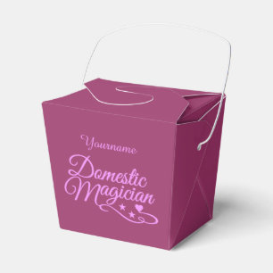 Domestic Magician custom favour boxes
