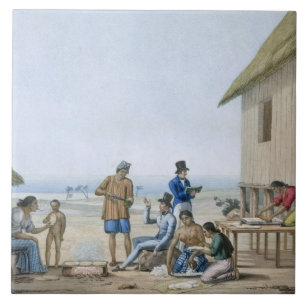 Domestic occupations, Agagna, Guam, Philippines, f Tile