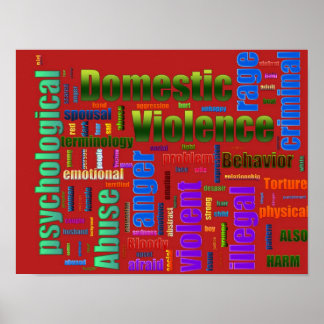 Domestic Violence Abuse Related Text Poster