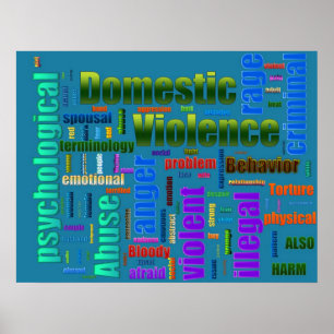 Domestic Violence Abuse Related Text Poster