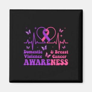 Domestic Violence &amp; Breast Cancer Awareness Mo Magnet