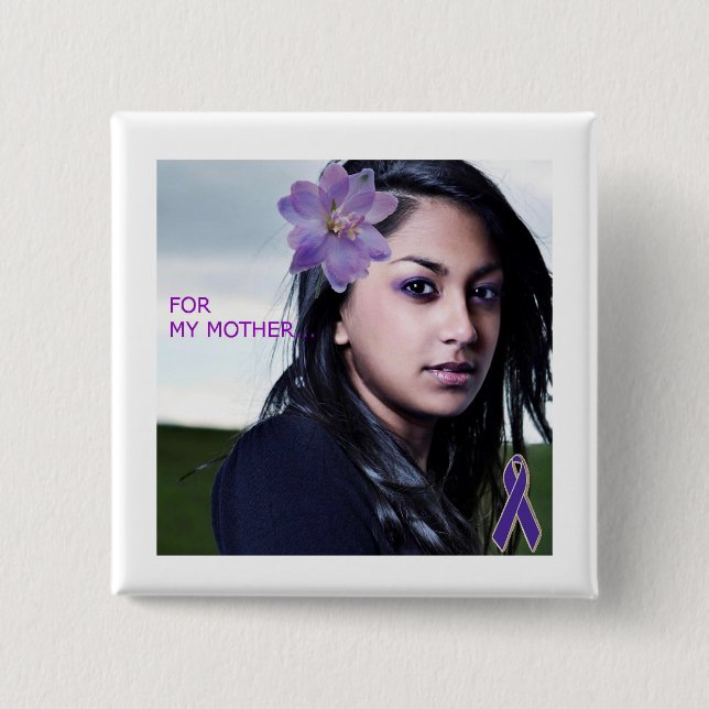 DOMESTIC VIOLENCE AWARENESS 15 CM SQUARE BADGE (Front)