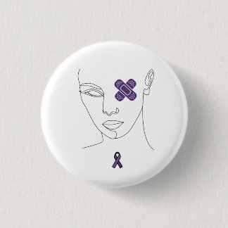 Domestic violence awareness 3 cm round badge