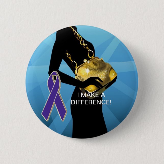 DOMESTIC VIOLENCE AWARENESS 6 CM ROUND BADGE (Front)