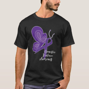 DOMESTIC VIOLENCE AWARENESS ABUSE PURPLE RIBBON BU T-Shirt